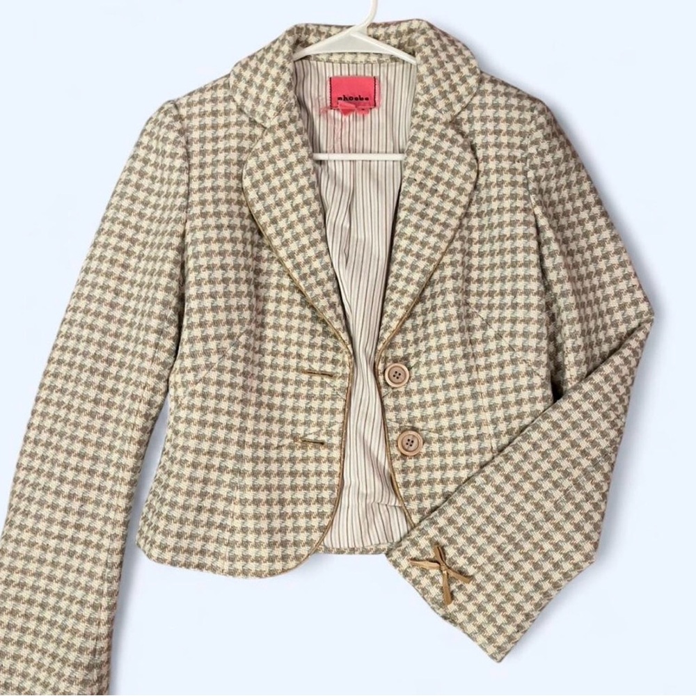 Stylish Houndstooth Boutique Blazer